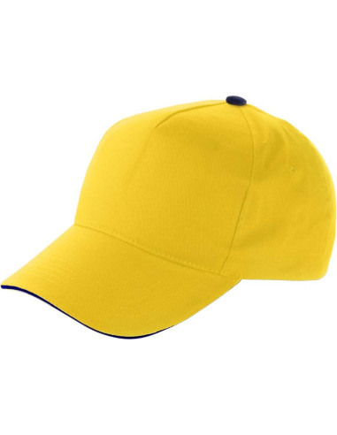 Gorra de algodón con visera sándwich | Gorra de 5 paneles