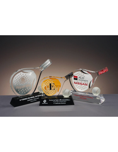 Trofeo de metacrilato pala de pádel | Trofeo de pádel