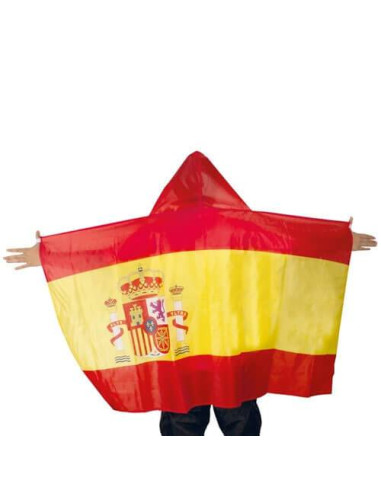 Poncho bandera de españa | Bandera de España con capucha