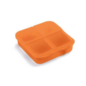 Pastillero cuadrado | Pastillero de bolsillo 4 compartimentos