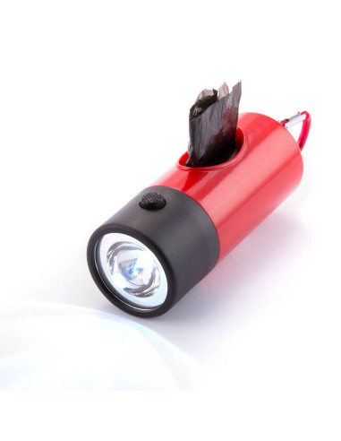 Portabolsas con linterna led | Dispensador de bolsas