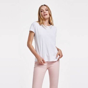 Camiseta con dobladillo blanca | Camiseta casual de mujer 2