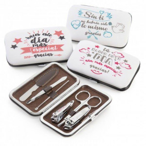 Set de manicura con frases | Regalo para invitadas de boda