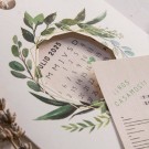 Invitación de boda calendario