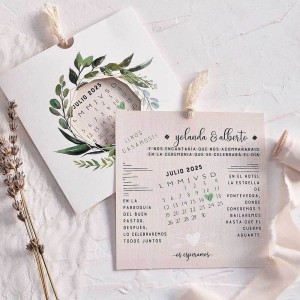 Invitación de boda calendario | Invitación para boda 2020 2