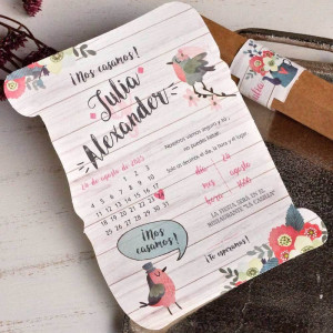 Invitación de boda pergamino | Bodas 2020 2