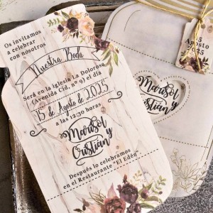 Invitación de boda con forma de frasco 2