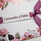 Invitación de boda con lazo