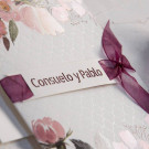 Invitación de boda con lazo