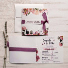 Invitación de boda con lazo