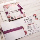 Invitación de boda con lazo
