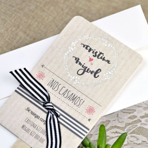 Invitación de boda con forma de pai pai | Colección Bodas 2020 2