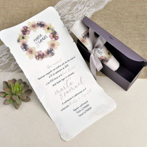 Invitación de boda con caja