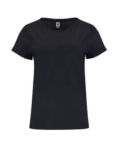 Camiseta con dobladillo Negra