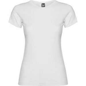 Camiseta entallada de mujer blanca