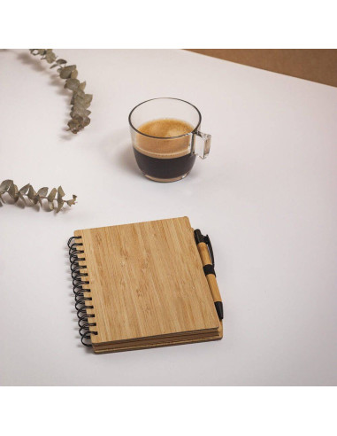 xrlsg Cuaderno personalizado con foto grabada, cuaderno de bambú  personalizado con bolígrafo, diarios en espiral para graduación,  conmemorativo
