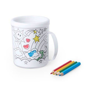 Taza infantil para colorear