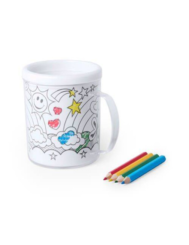 Taza infantil para colorear