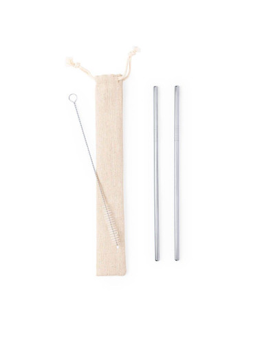 Set de pajitas reutilizables de Acero Inoxidable