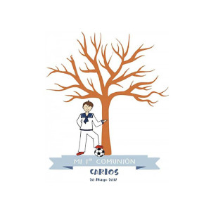 Árbol de Huellas para Comunión Futbolista| Detalle Original 2