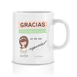 Taza de comunión personalizada para niña