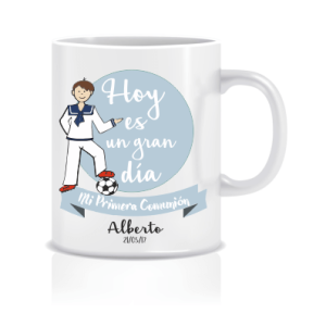 Taza de comunión personalizada para niño