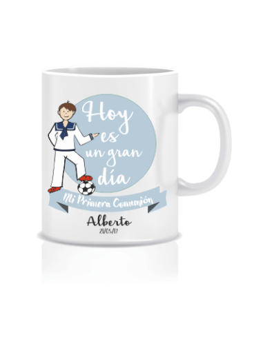 Taza de comunión personalizada para niño