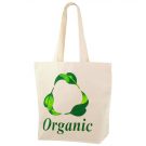 Bolsa de algodón orgánico ecológico GOTS con fuelle