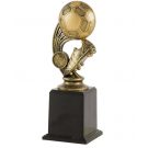 Trofeo de fútbol con bota y balón