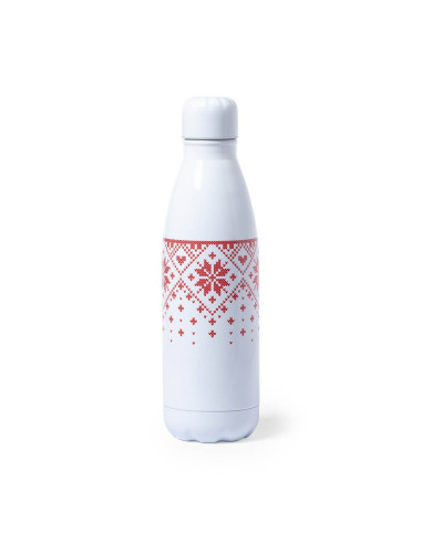 Botella de acero inoxidable navideña