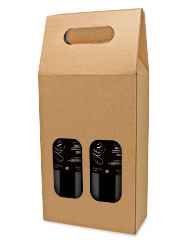 Caja de cartón para 2 botellas
