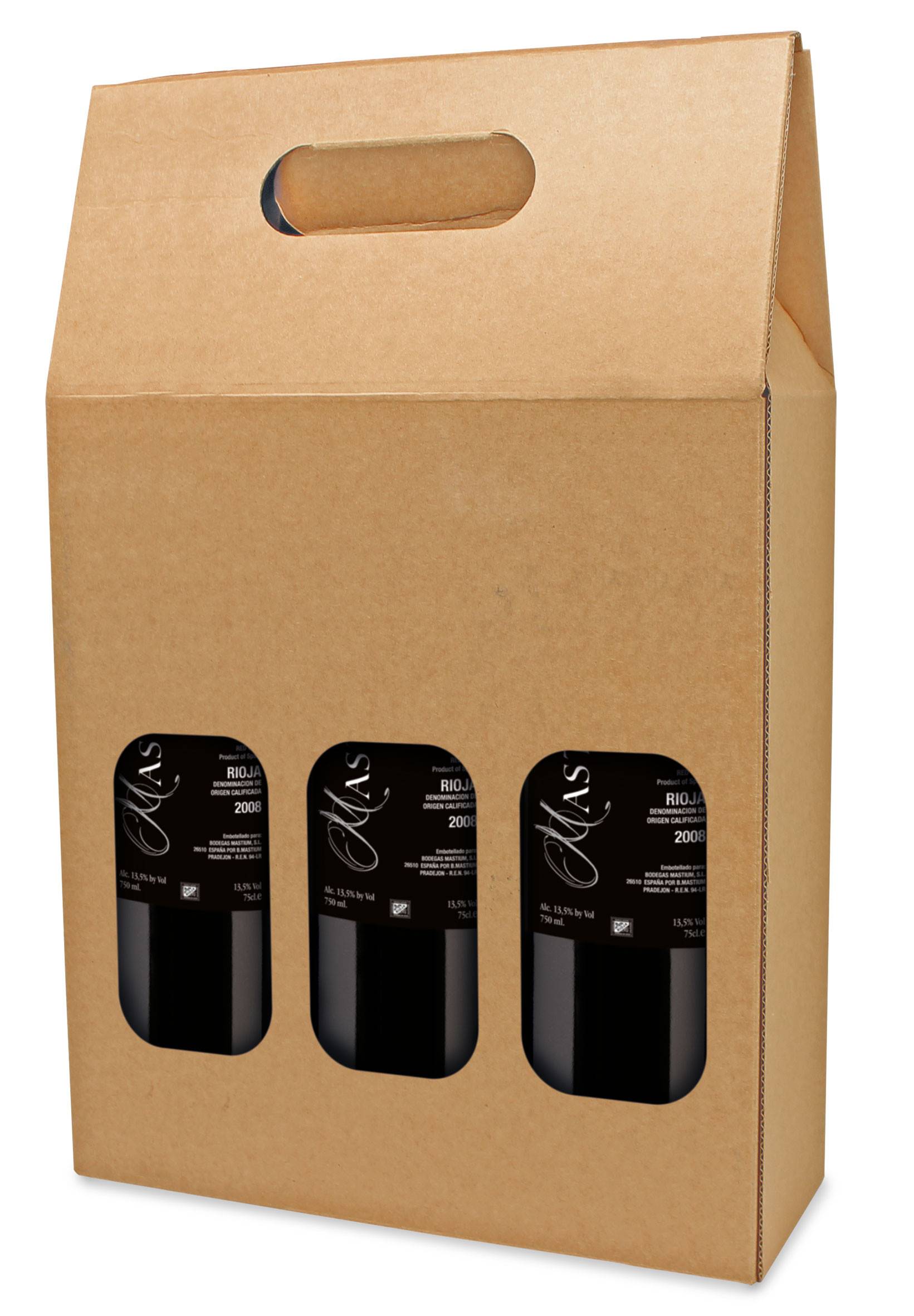 Caja de para 3 botellas | Caja 3 botellas de vino