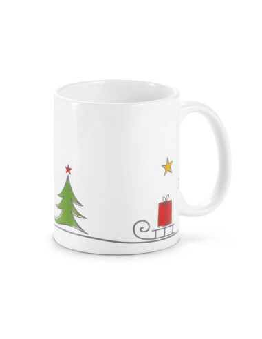Taza de Navidad con trineo