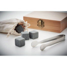 Caja de Bambú con Hielos Reutilizables de Piedra