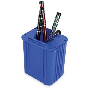 Portalapiceros con forma de contenedor azul de reciclaje 2