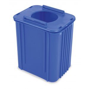 Portalapiceros reciclaje contenedor azul