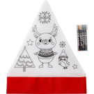 Gorro Navideño para Colorear | GORROS DE PAPÁ NOEL