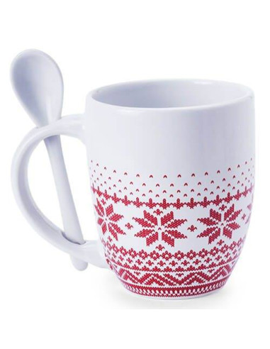 Taza de Navidad estilo nórdico con cuchara