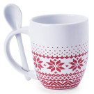 Taza de Navidad estilo nórdico con cuchara