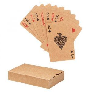 Baraja de cartas de póker reciclada