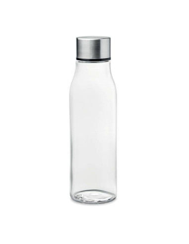 Botella agua de cristal con tapón de acero inoxidable sin BPA 650ml  PERSONALIZABLE, botella de agua cristal 