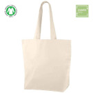 Bolsa de algodón orgánico con fuelle | Bolsa GOTs con fuelle