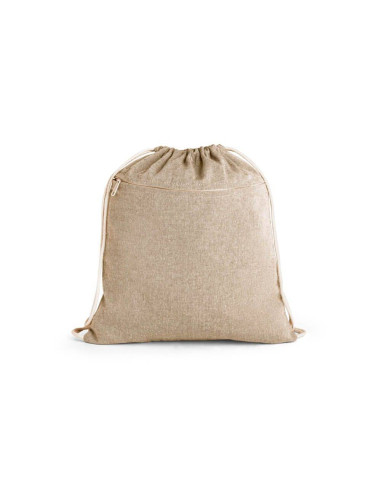Mochila de algodón reciclado con cremallera