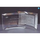 Placa de Cristal Curvada | Trofeos de Cristal Personalizados