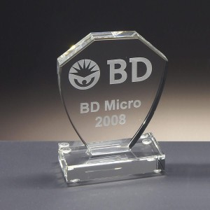 Placa Conmemorativa con base de cristal :: Grabbia