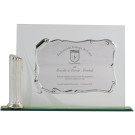 Placa de Cristal con Columna | Placas Conmemorativas