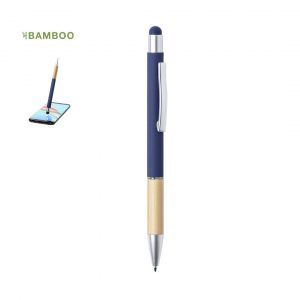 Bolígrafo puntero de aluminio mate y bambú
