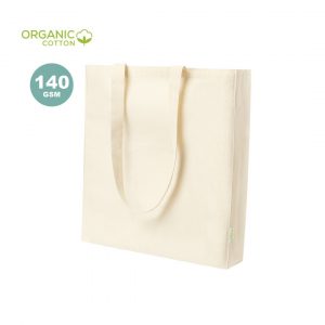 Bolsa de algodón orgánico con fuelle