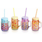 Jarra de Cristal con Estampado de Frutas