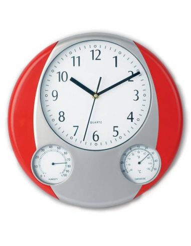 Reloj de pared con termómetro